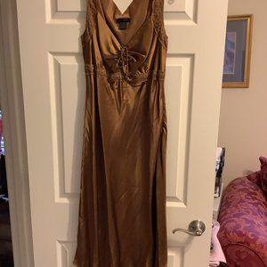 Brown Silk Dress